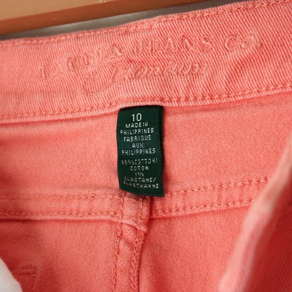 Lauren Jeans Premium Ankle Cropped Coral Jeans Mid Rise Size 10 - Picture 8 of 8